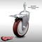 Service Caster 5 Inch SS Maroon Polyurethane 3/8 Inch Threaded Stem Caster Total Lock Brake SCC SCC-SSTSTTL20S514-PPUB-MRN-381615 - alternate 2